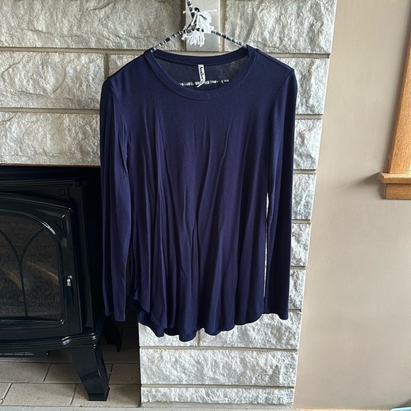 Azules long sleeve stretch t shirt layering navy size small - Picture 1 of 3